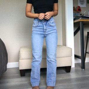 High rise flare jeans